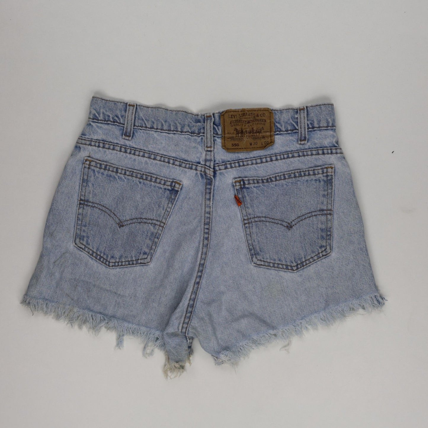 Levi's 550 Vintage Denim Shorts Light Blue W30 Cotton Denim