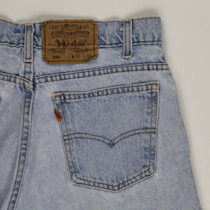Levi's 550 Vintage Denim Shorts Light Blue W30 Cotton Denim