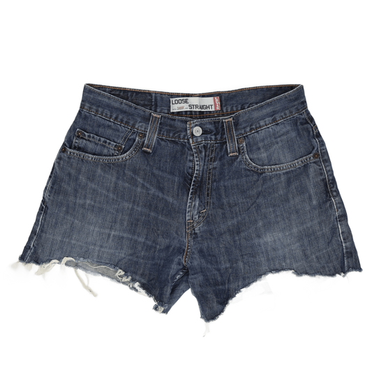 Levi's 569 Loose Straight Denim Shorts Blue W29 L32 Cotton Vintage