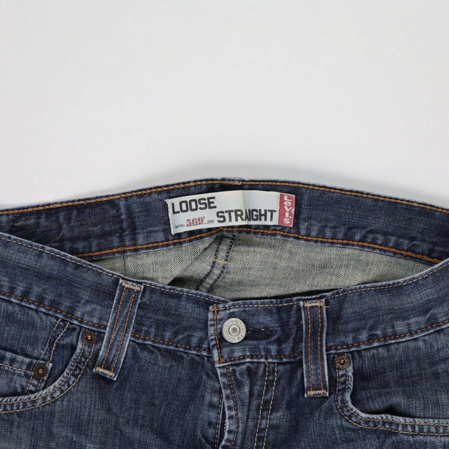 Levi's 569 Loose Straight Denim Shorts Blue W29 L32 Cotton Vintage