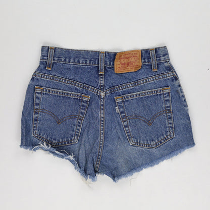 Levi's Vintage High Waisted Denim Shorts Blue W26 7 Inseam Cotton
