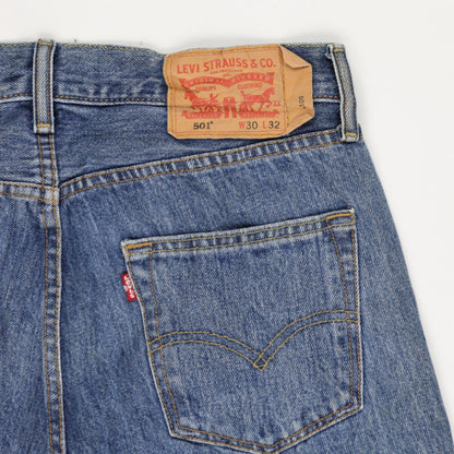 Levi's 501 Vintage Denim Cut Off Shorts Blue W30 L32 100 Cotton