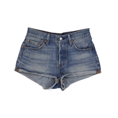 Levi's 501 High Waist Vintage Denim Shorts Light Blue W30 L27 100% Cotton