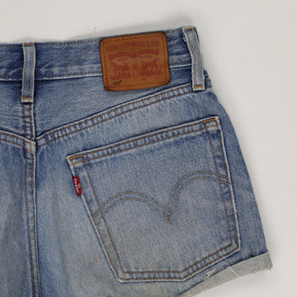 Levi's 501 High Waist Vintage Denim Shorts Light Blue W30 L27 100% Cotton