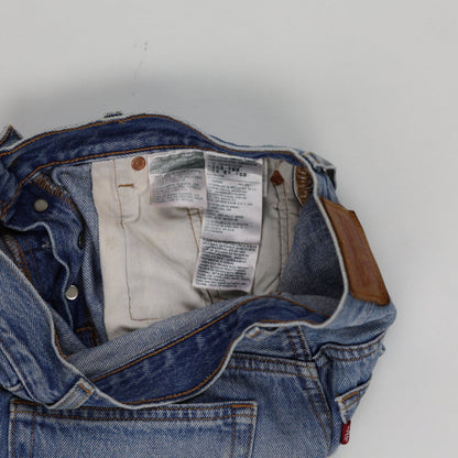 Levi's 501 High Waist Vintage Denim Shorts Light Blue W30 L27 100% Cotton