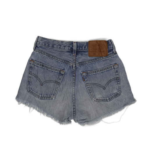 Levi's 501 Vintage High Waisted Denim Shorts Light Blue Size 27 Cotton Denim