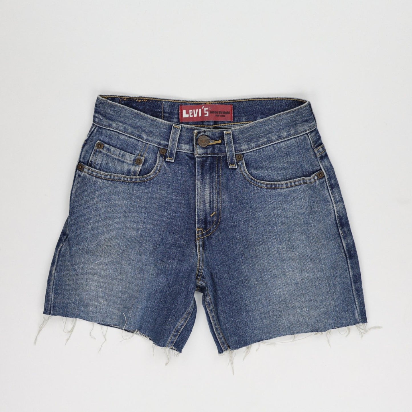 Levi's 569 Loose Fit Denim Shorts Blue W32 100 Cotton Vintage