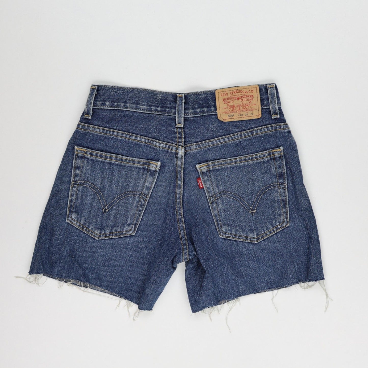 Levi's 569 Loose Fit Denim Shorts Blue W32 100 Cotton Vintage