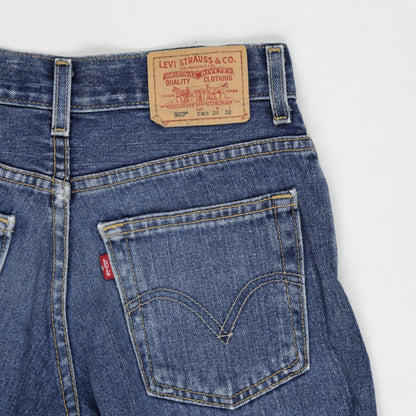Levi's 569 Loose Fit Denim Shorts Blue W32 100 Cotton Vintage