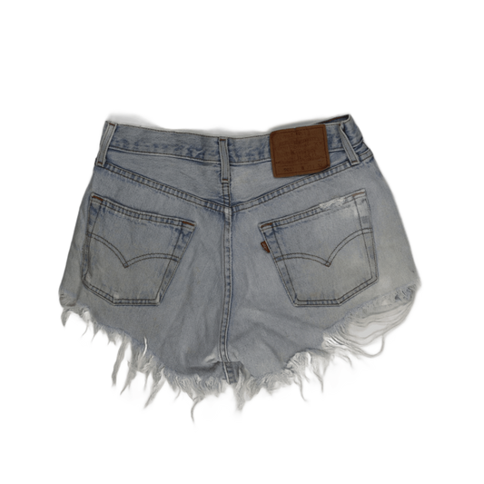 Levi's 501 Distressed Light Blue High Rise Denim Shorts W30 Vintage Cotton