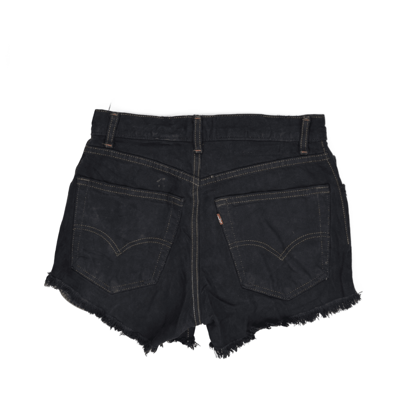 Levi's Vintage Black Denim Shorts Women W28 Cotton 4 Inseam