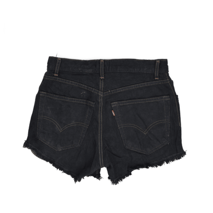 Levi's Vintage Black Denim Shorts Women W28 Cotton 4 Inseam