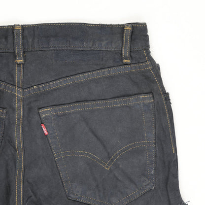 Levi's Vintage Black Denim Shorts Women W28 Cotton 4 Inseam
