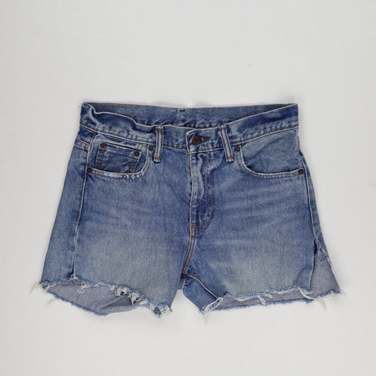 Levi's 505 Vintage Distressed Cut-Off Shorts Blue 29W Cotton Denim