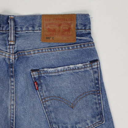 Levi's 505 Vintage Distressed Cut-Off Shorts Blue 29W Cotton Denim