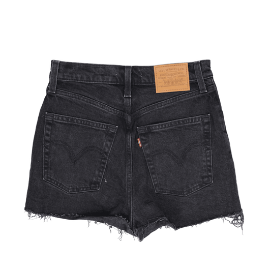 Levi's High Waisted Black Denim Cut Off Shorts Women Size 27 Cotton Vintage