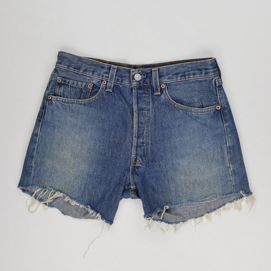 Levi's 501 Vintage Denim Cut-Off Shorts Mid Blue W31 L34 100% Cotton Unisex