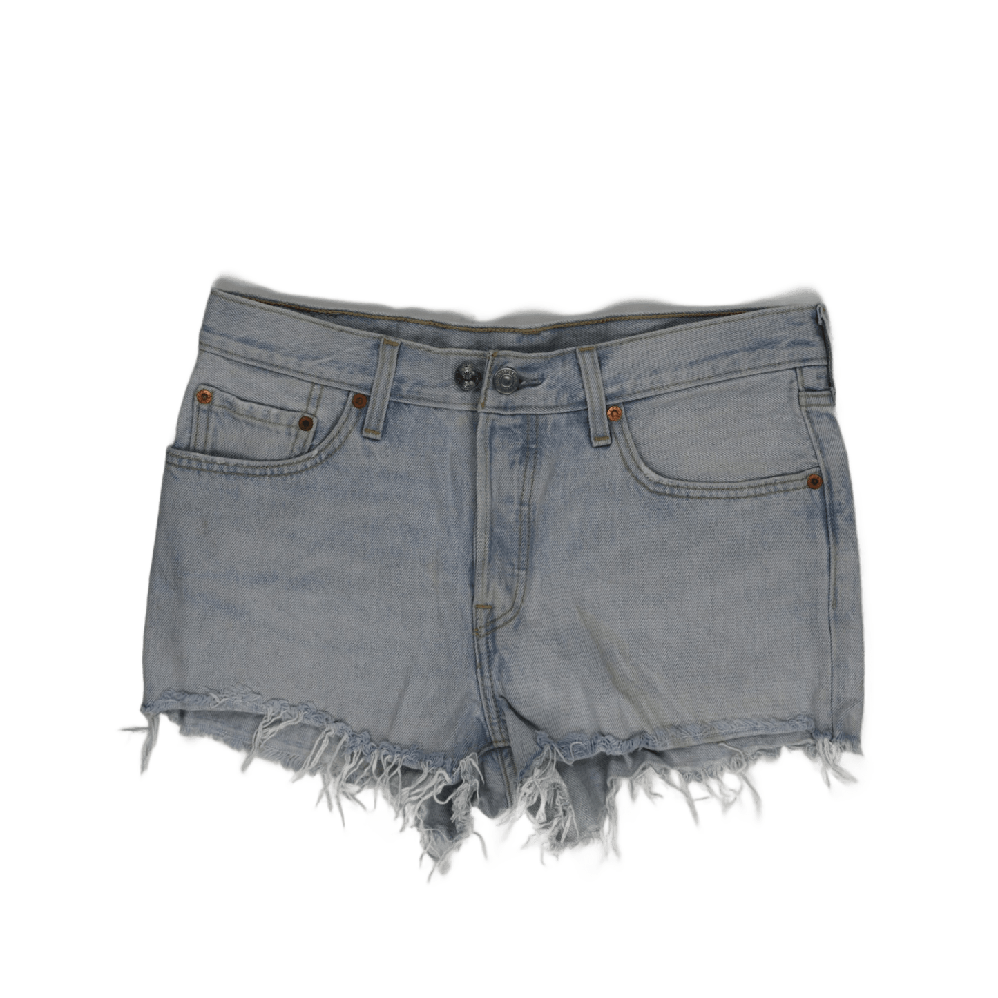Levi’s 501 Light Blue Vintage Denim Cut-Off Shorts Women W27 Cotton