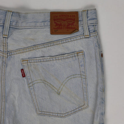 Levi’s 501 Light Blue Vintage Denim Cut-Off Shorts Women W27 Cotton