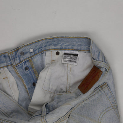 Levi’s 501 Light Blue Vintage Denim Cut-Off Shorts Women W27 Cotton