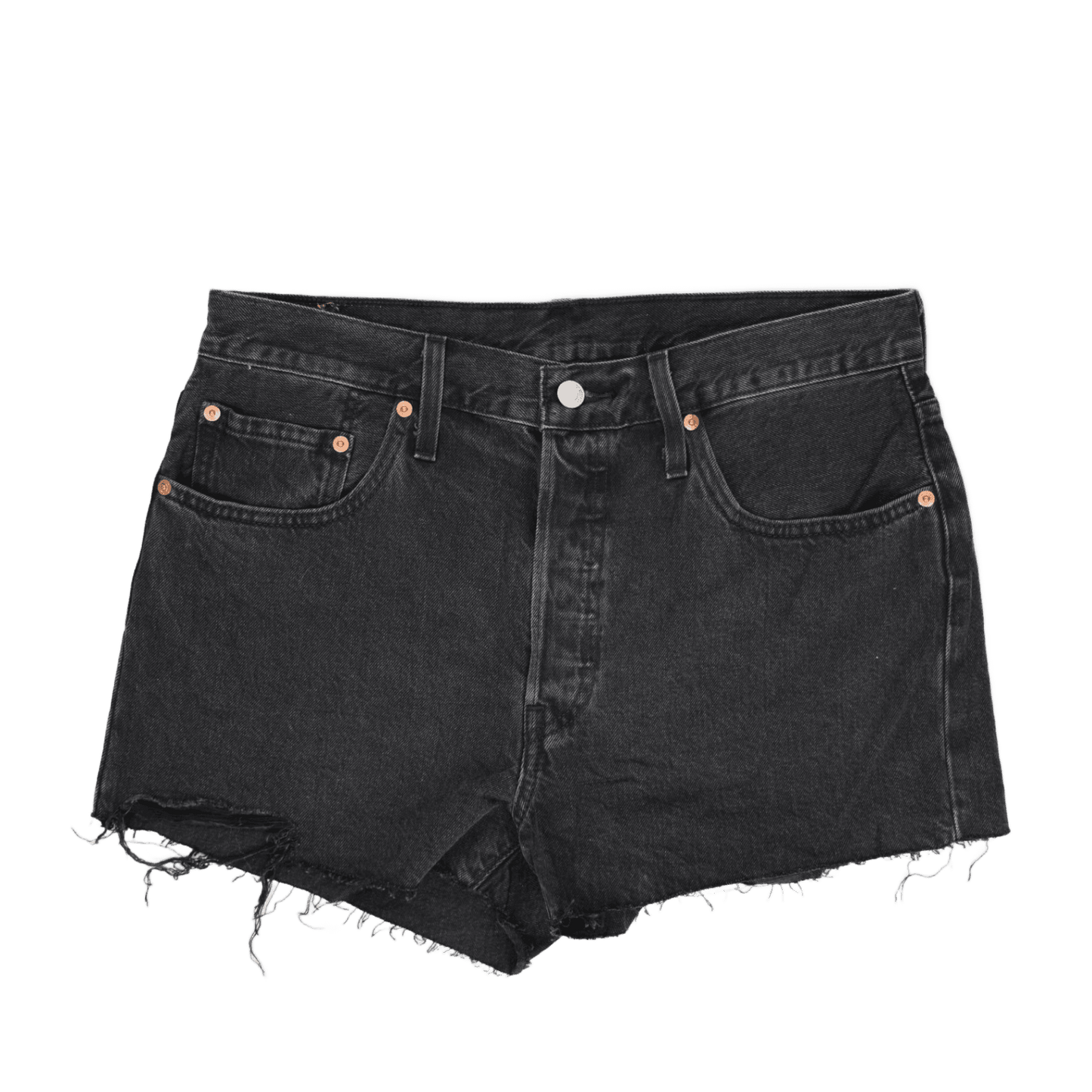 Levi's 501 Women's Black Denim Cut-Off Shorts W31 100 Cotton Vintage