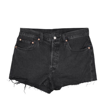 Levi's 501 Women's Black Denim Cut-Off Shorts W31 100 Cotton Vintage