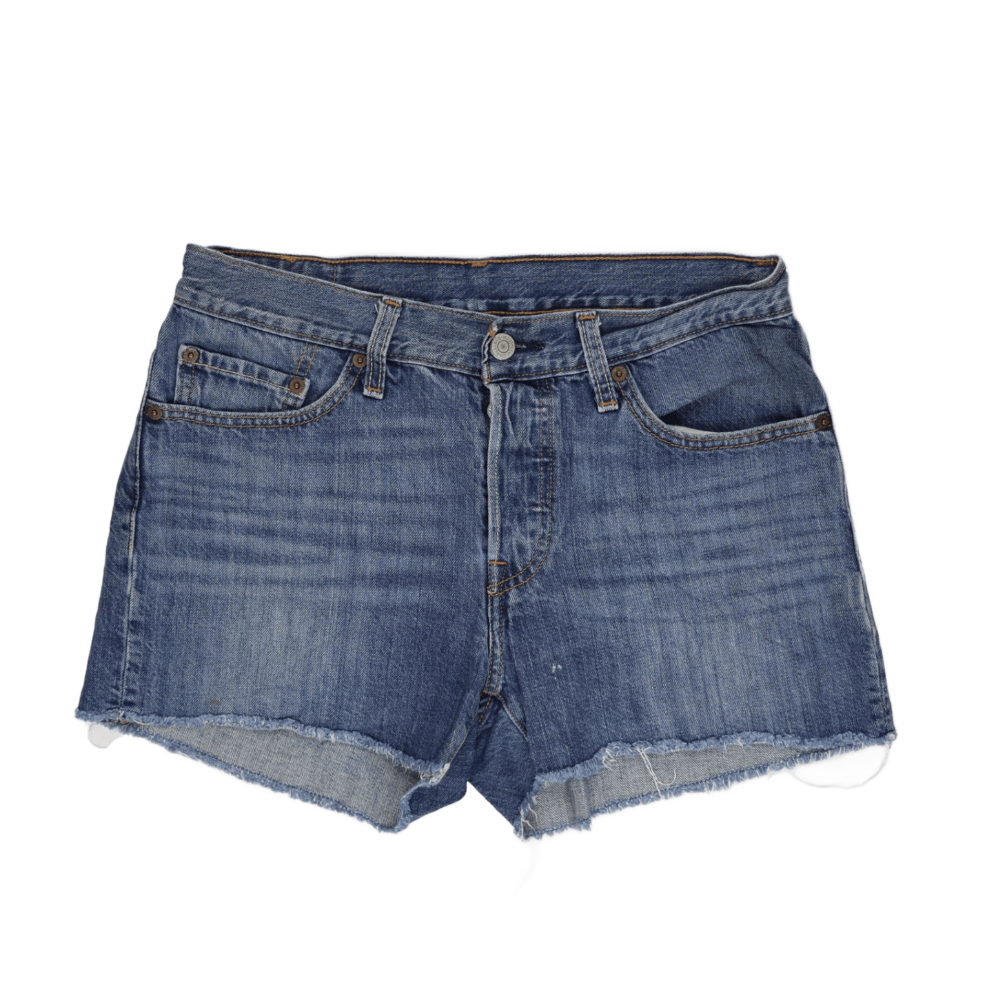 Levi's Vintage Blue Denim High Waist Women's Cut Off Shorts W30 100% Cotton Distressed