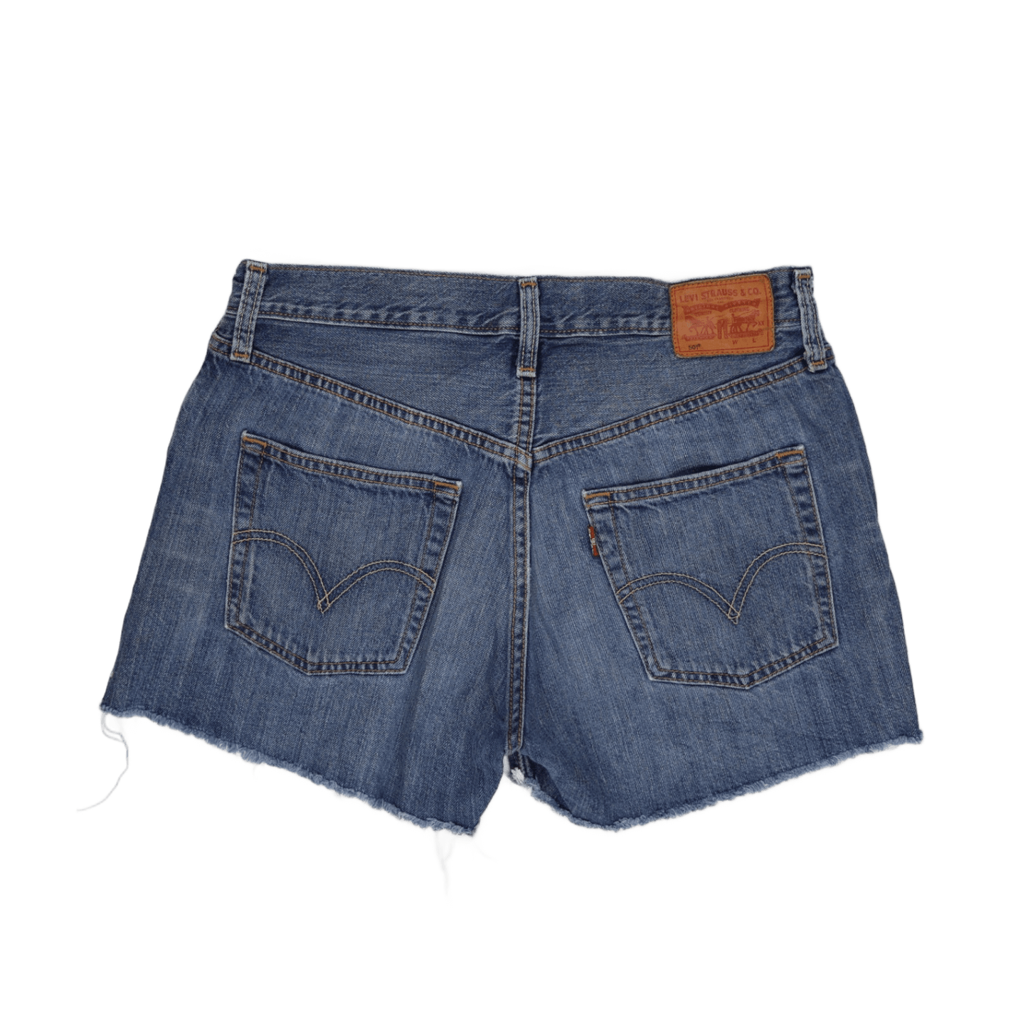 Levi's Vintage Blue Denim High Waist Women's Cut Off Shorts W30 100% Cotton Distressed
