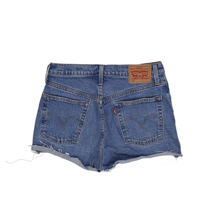 Levi's 501 Vintage Blue High Waist Distressed Denim Shorts W31 Cotton