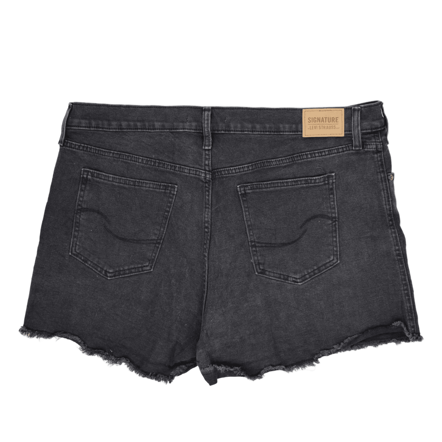 Levi Strauss Women's Black Cut-Off Denim Shorts Size 10 100% Cotton 6 Inch Inseam