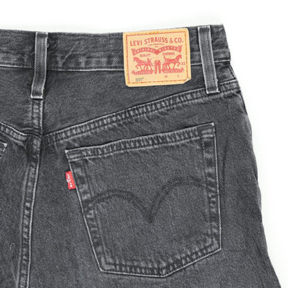 Levi's 501 Black Denim High Waist Vintage Shorts W32 100 Cotton Womens