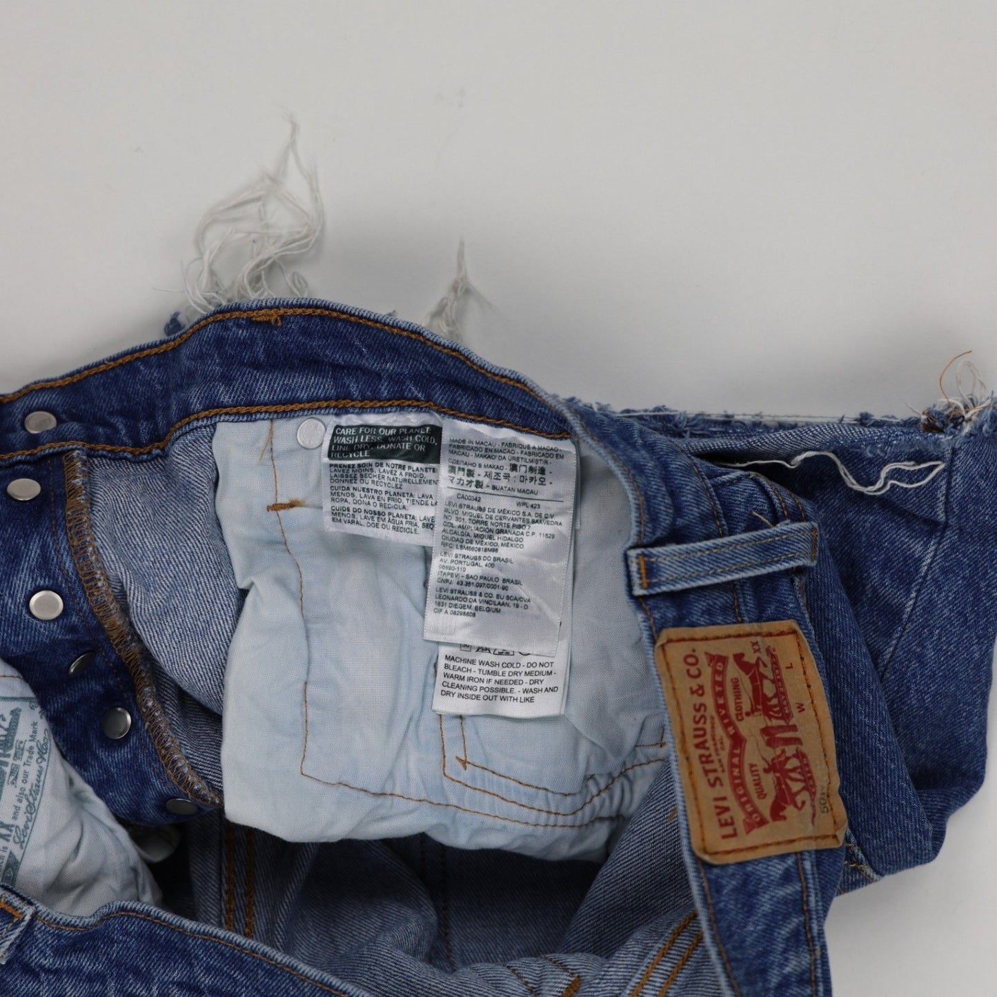 Levi's Vintage Blue High Waisted Denim Shorts W30 100 Percent Cotton