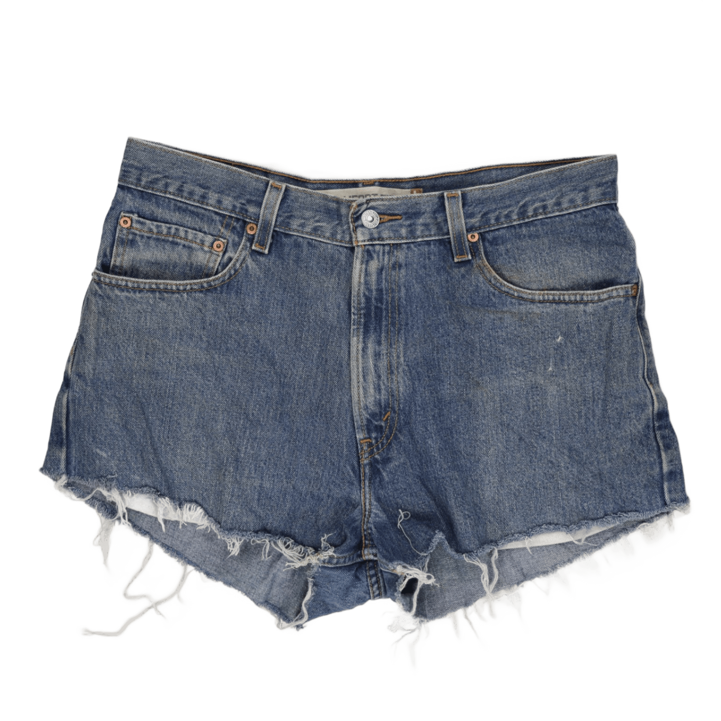 Levi's 560 Comfort Fit Vintage High Waisted Denim Shorts Blue W34 L30 100 Cotton