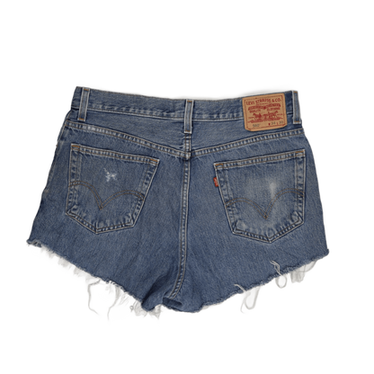 Levi's 560 Comfort Fit Vintage High Waisted Denim Shorts Blue W34 L30 100 Cotton
