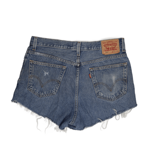 Levi's 560 Comfort Fit Vintage High Waisted Denim Shorts Blue W34 L30 100 Cotton