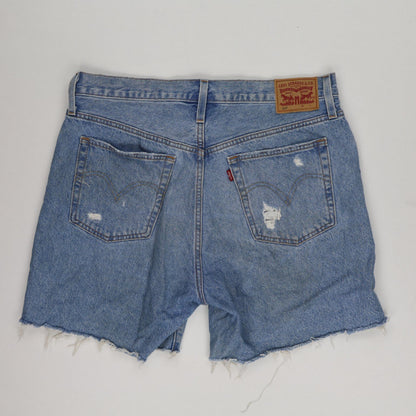 Levi's 501 Distressed Denim Shorts Vintage Blue W40 100% Cotton