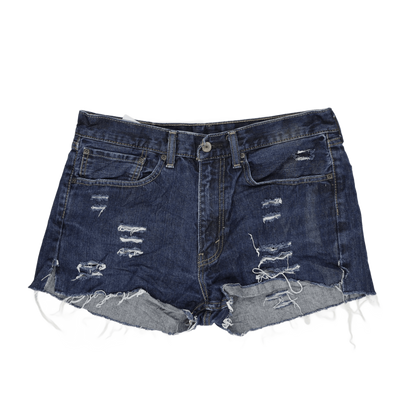 Levi's 505 Distressed Denim Shorts Blue 34W 30L 100 Percent Cotton Vintage