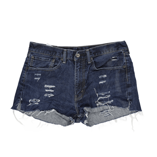 Levi's 505 Distressed Denim Shorts Blue 34W 30L 100 Percent Cotton Vintage