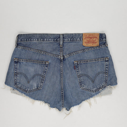 Levi's 501 Vintage Cut Off Denim Shorts Women's Blue W34 100% Cotton