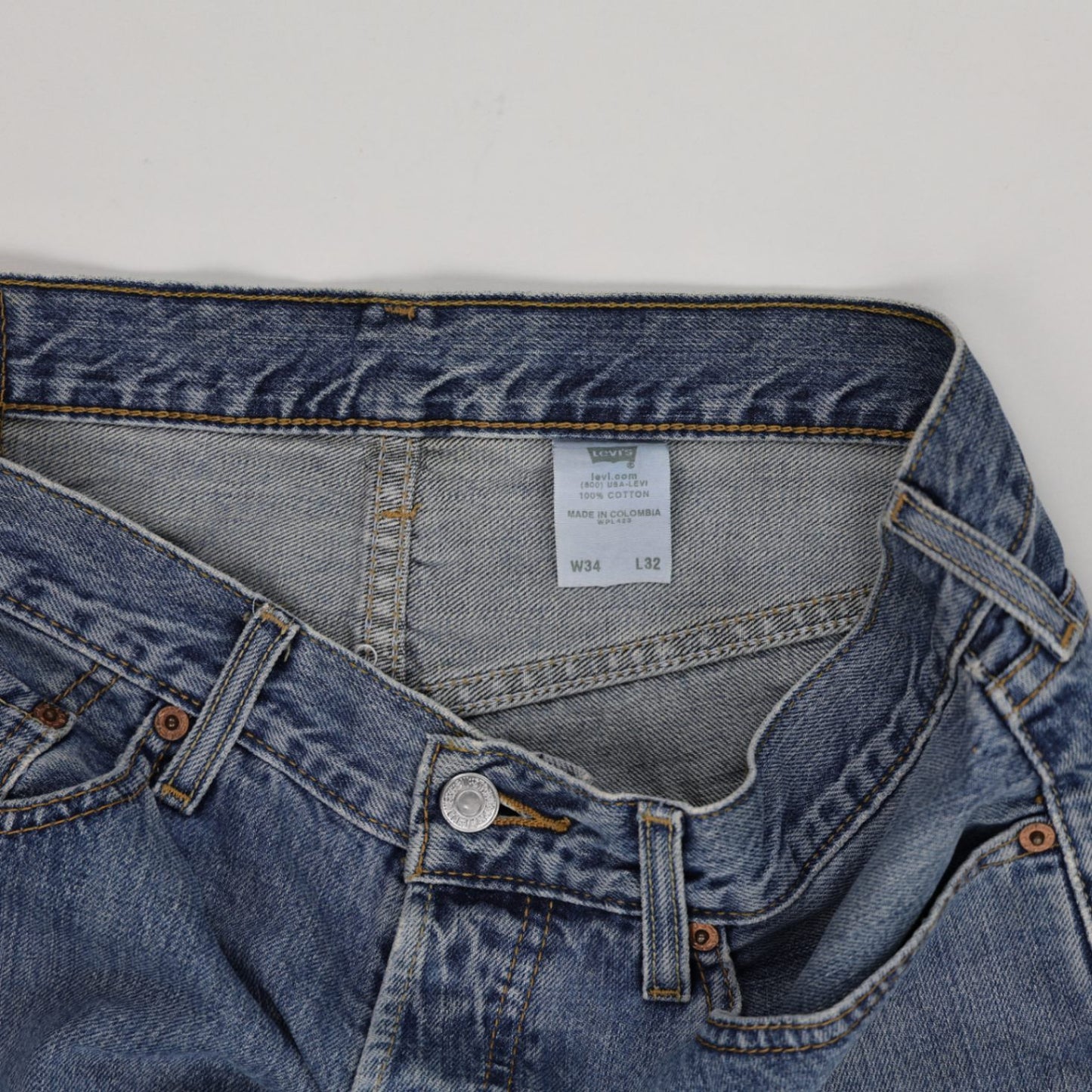 Levi's 501 Vintage Cut Off Denim Shorts Women's Blue W34 100% Cotton