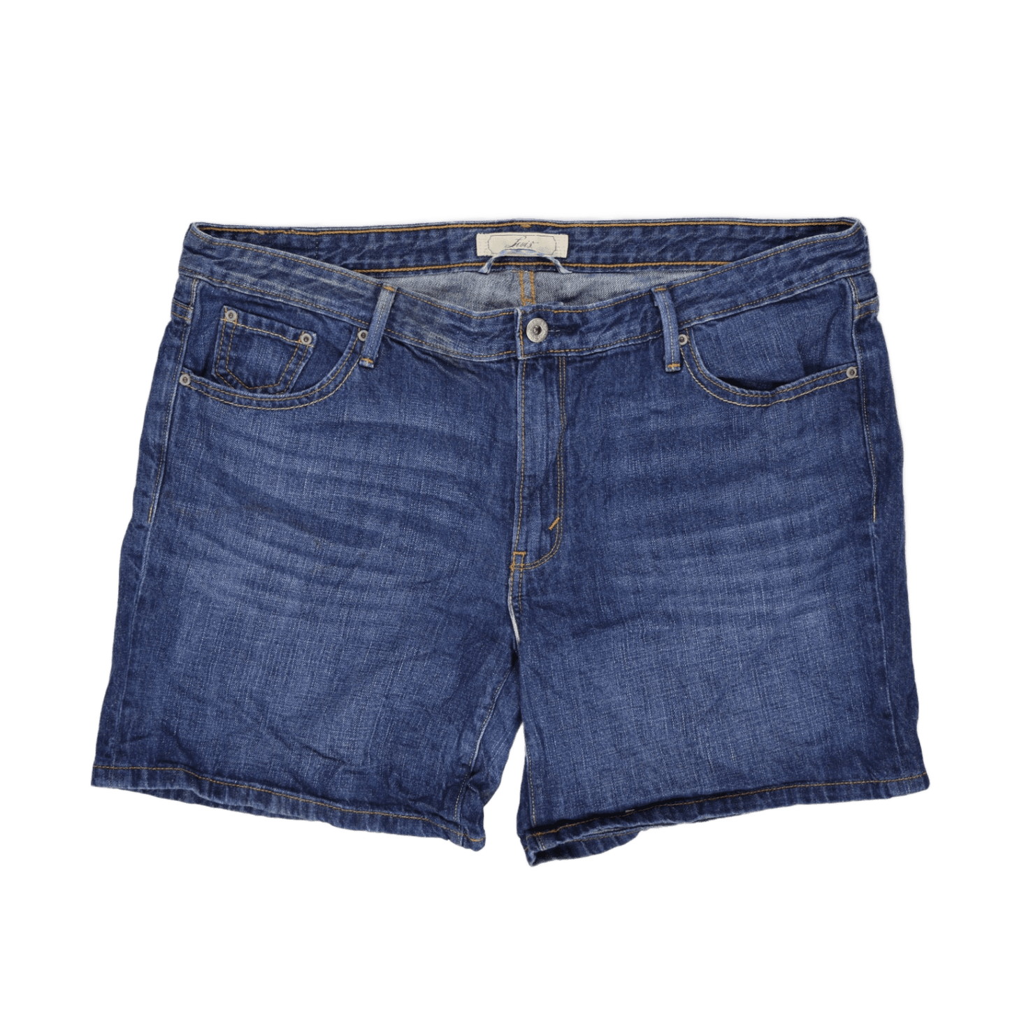 Levi's Women's Blue Denim Jean Shorts Size 14 83% Cotton 17% Recycled Cotton