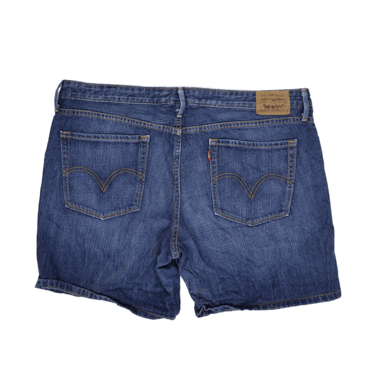 Levi's Women's Blue Denim Jean Shorts Size 14 83% Cotton 17% Recycled Cotton