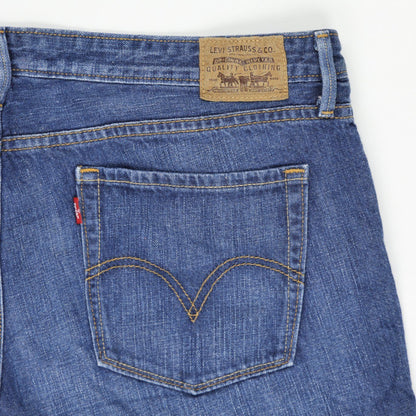 Levi's Women's Blue Denim Jean Shorts Size 14 83% Cotton 17% Recycled Cotton