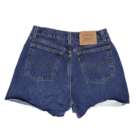 Levi's 560 High Waist Slouch Fit Vintage Denim Shorts Blue Size 10 Cotton