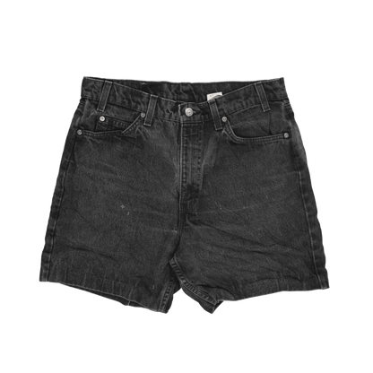 Levi's 550 Vintage Black Denim Shorts W34 Cotton Relaxed Fit