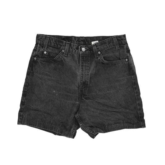 Levi's 550 Vintage Black Denim Shorts W34 Cotton Relaxed Fit