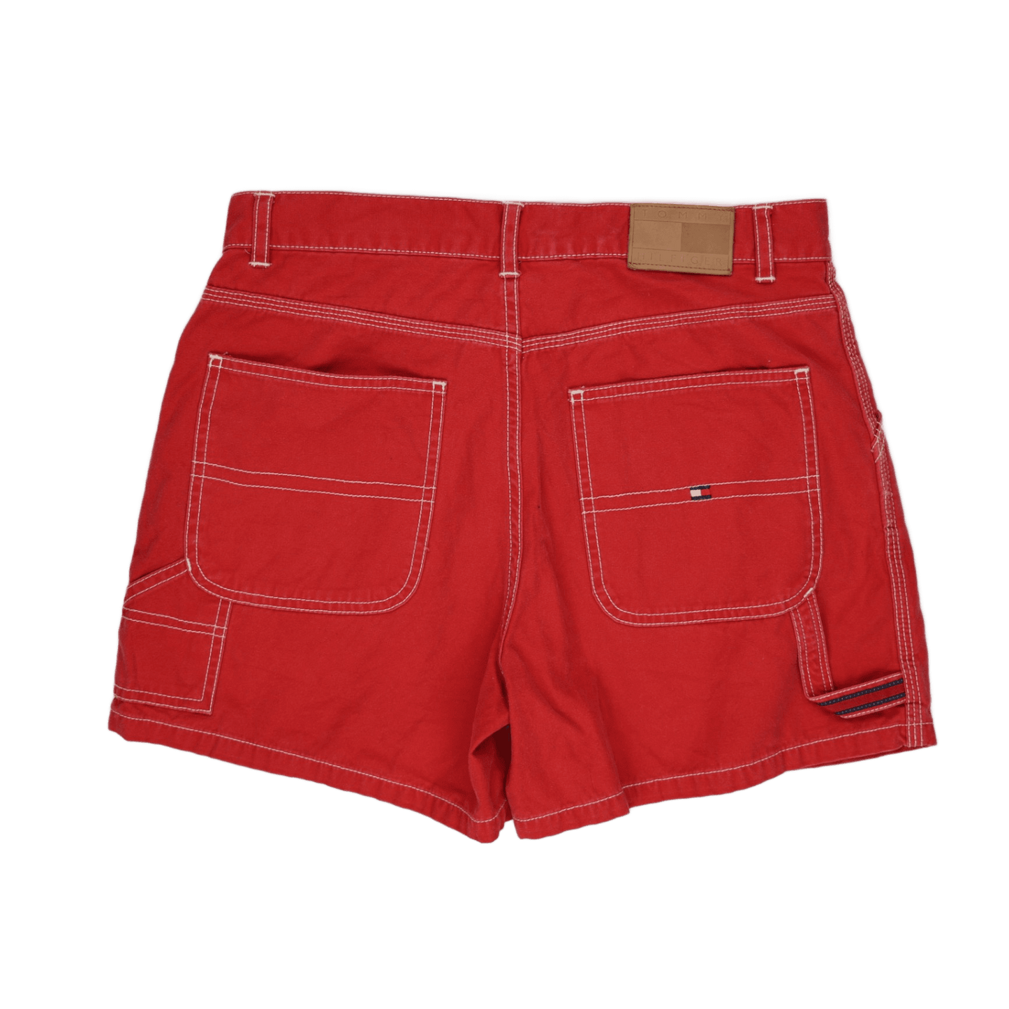 Tommy Hilfiger Red Cargo Shorts Women Size 6 100 Percent Cotton 4 Inch Inseam