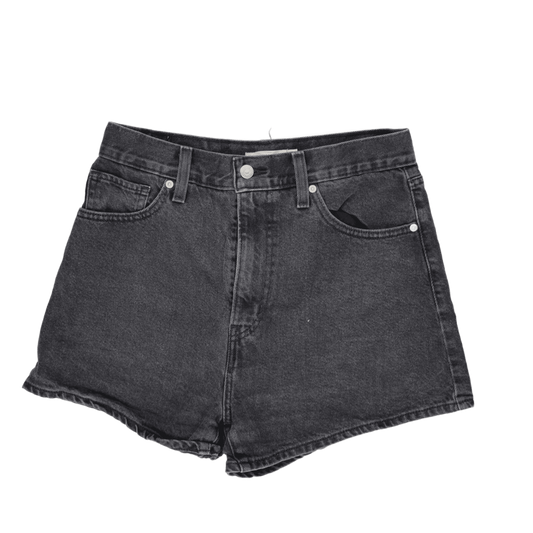 Levi's Womens Vintage High Waist Black Denim Shorts W29 100% Cotton