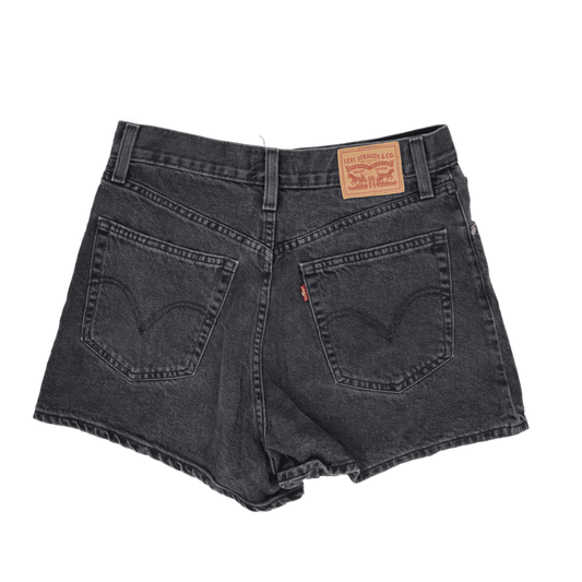 Levi's Womens Vintage High Waist Black Denim Shorts W29 100% Cotton