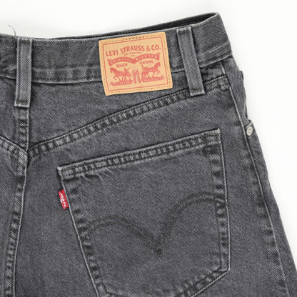 Levi's Womens Vintage High Waist Black Denim Shorts W29 100% Cotton